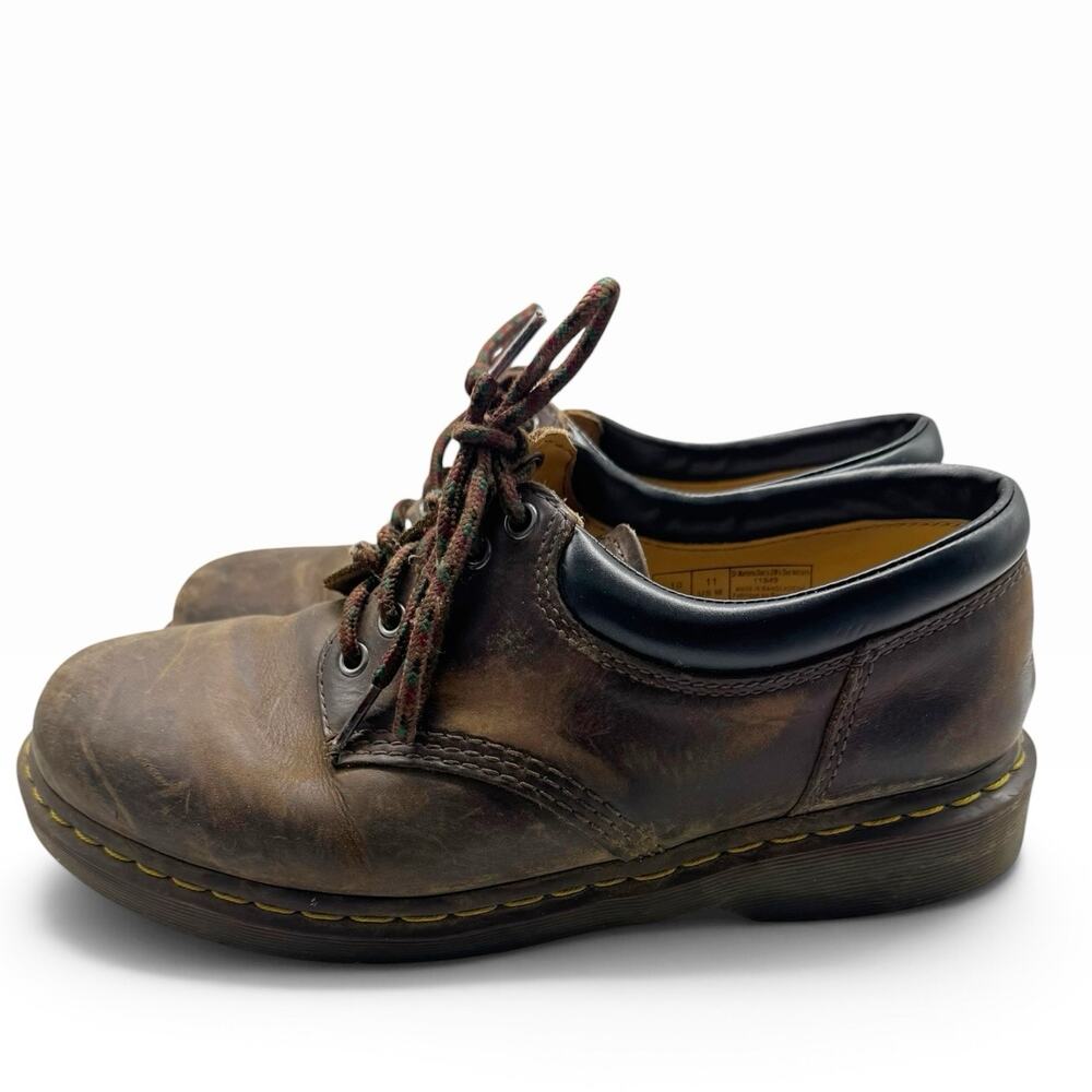 Dr Martens Crazy Horse Leather Brown Slip Resistant Work Shoes Men’s Size 11